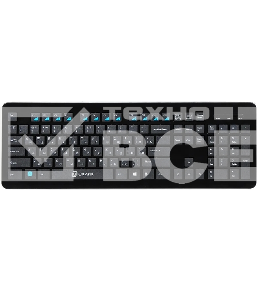Клавиатура Oklick 870S беспроводная, USB, Радиоканал, черный