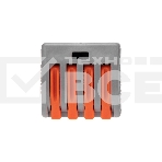 Универсальная клемма Rexant СМК 222-414, 4-проводная серый 0,08-2,5/4 мм² (блистер 5 шт/уп), фото2