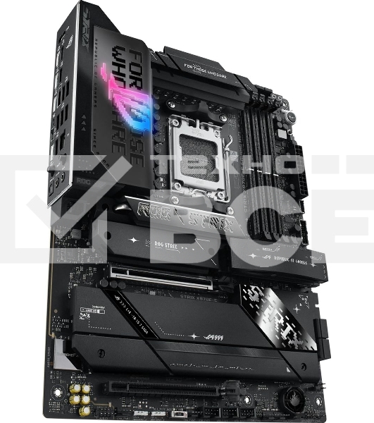 Материнская плата ASUS ROG STRIX X870E-E GAMING WIFI, AM5, AMD X870E, 4xDDR5, 4xSATA, 5xM.2, 1xPCI-E 5.0 x16, 1xPCI-E 4.0 x4, 1xHDMI, 1xUSB-C 3.2 Gen 2, 1xUSB-C 3.2 Gen 2x2, 2xUSB-C 4.0, 1x 5Gb LAN, 9xUSB-A 3.2 Gen 2, 2x3.5 мм, TOSLINK, 1xWi-Fi 7, ATX