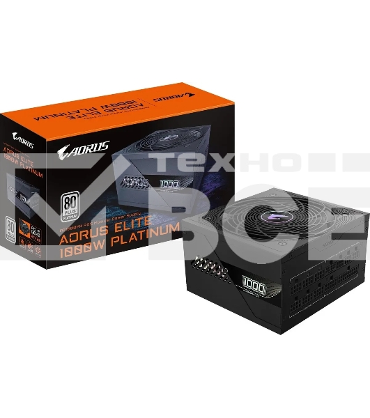 Блок питания Gigabyte ATX 1000W GP-AE1000PM PG5 Gen.5 80 PLUS platinum (20+4pin) APFC 120мм fan 16xSATA Cab Manag RTL