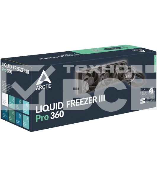 Жидкостная система охлаждения Arctic Cooling Liquid Freezer III Pro 360 Multi Compatible All-In-One ACFRE00180A черный 120мм алюминий+медь 3000rpm 4-pin