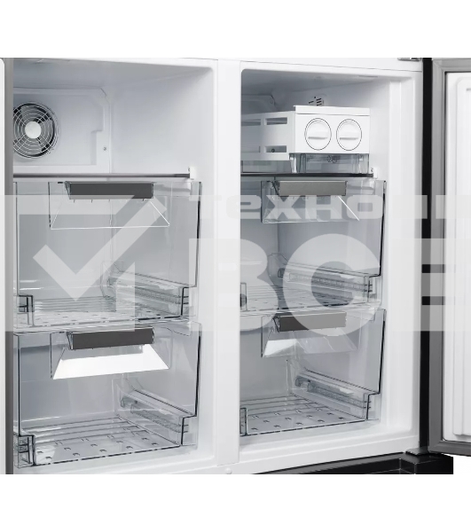 Холодильник Kuppersberg NMFV 18591 DX темный металл трехкамерный 390/170л морозилка снизу, No Frost, Side by Side