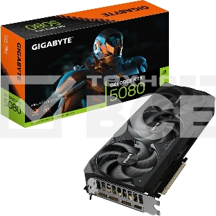 Видеокарта Gigabyte PCI-E 5.0 GV-N5080WF3OC-16GD 1.0 NVIDIA GeForce RTX 5080 16Gb 256bit GDDR7 2670/30000 HDMIx1 DPx3 HDCP Ret