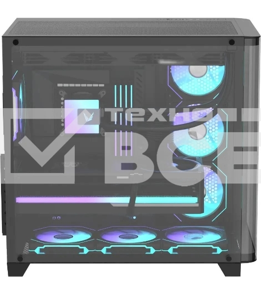 Компьютерный корпус AeroCool/Formula Crystal U2 Floe черный без БП ATX 1xUSB 2.0 1xUSB 3.0 1xUSB3.1 audio bott PSU