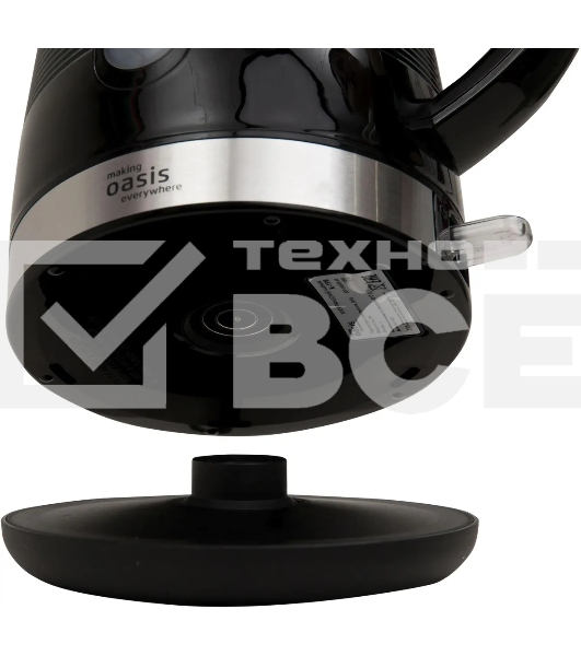 Чайник электрический Oasis making everywhere K-1PB 1.7 л, 2200 Вт, черный