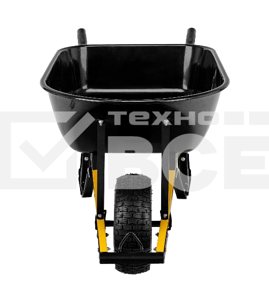 Тачка строительная Denzel усиленная, объем 140 л, 230 кг, колесо 15х6.00-6