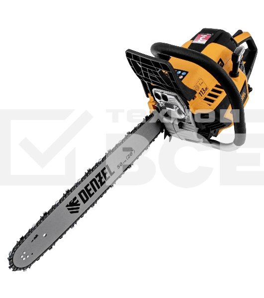Пила цепная бензиновая Denzel DS-5820, шина 50 см, 58см3, 3,6 л.с., шаг 0,325, паз 1,5 мм, 76 зв