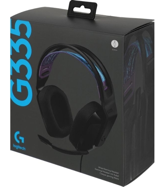 Гарнитура Logitech G335 чёрный, проводная, 3.5 мм