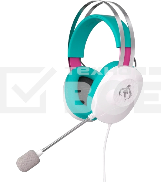 Гарнитура ASUS TUF Gaming H1 Gen II MIKU Edition белый/голубой, проводная, подсветка, совместимость с PS5