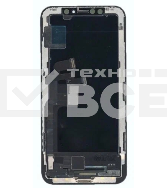 Дисплей Amperin для Apple iPhone X в сборе с тачскрином (Soft Oled), черный