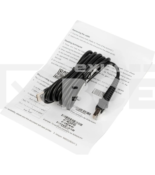 Сканер штрих-кода ручной Mindeo MD6600-HD 1D/2D имидж, проводной, RS-232/USB, чёрный