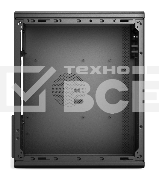 Компьютерный корпус CBR PCC-MATX-V285-WPSU черный mATX, Minitower V285, без БП, 1*USB 3.0 Type-C, 1*USB 3.0, 1*USB 2.0, HD Audio+Mic, кабель питания 1.2м