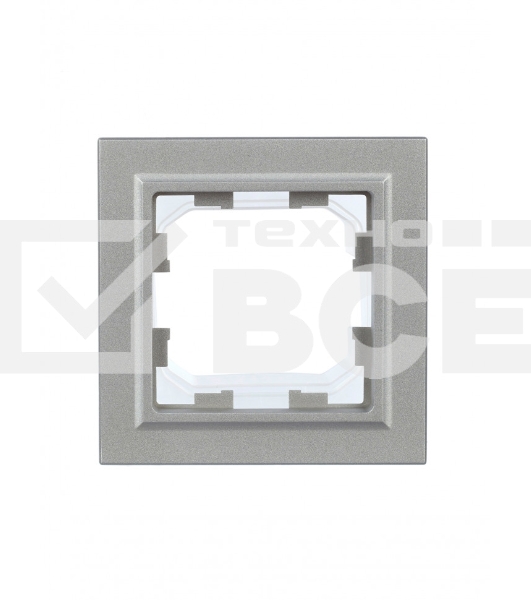 Рамка 1-местная IEK BRITE РУ-1-БрА-4 (BR-M12-44-K47) IP44 4 алюминий