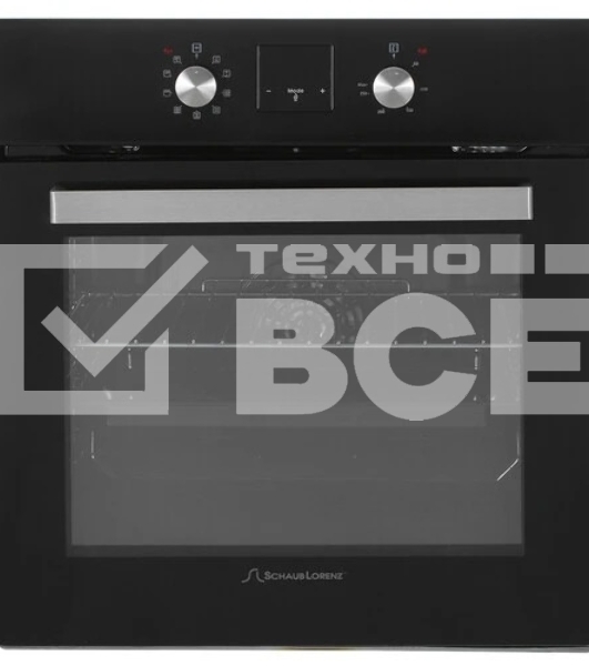 Электрический независимый духовой шкаф Schaub Lorenz SLB ES6353 Объем 65 л, Класс А, 6 режимов, Конвекция,Гриль, Цифровой программатор с сенсорным интерфейсом, Стандартные переключатели, Материал панели управления металл, Легкоочищающаяся эмаль, Паровая о