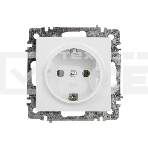 Розетка Intro Accent 6-202-01 2P+E Schuko 16А-250В IP20 СУ AL/CU белый Б0063678, фото 1