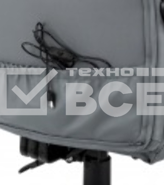 Кресло руководителя Бюрократ CH-824MSG-BF серый, эко.кожа/ткань, крестов. пластик, подст. для ног
