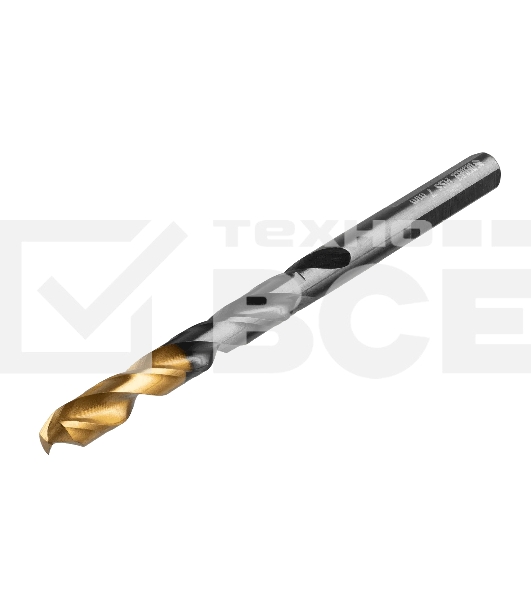 Сверло по металлу Denzel 7 мм, HSS-Tin, Golden Tip, 10 шт.