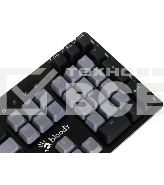 Клавиатура проводная A4Tech Bloody B820R Dual Color механическая черный/серый USB for gamer LED