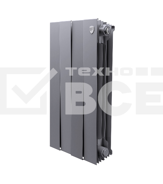 Радиатор биметаллический Royal Thermo PianoForte 500 Серебристый - 4 секц.