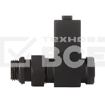 Набор дизайн-вентилей CUBE, прямой черный 1/2