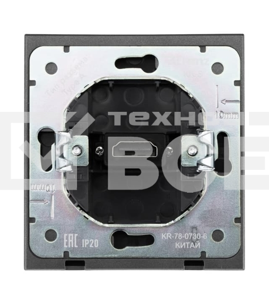 Розетка Kranz STRONG HDMI с/у графит