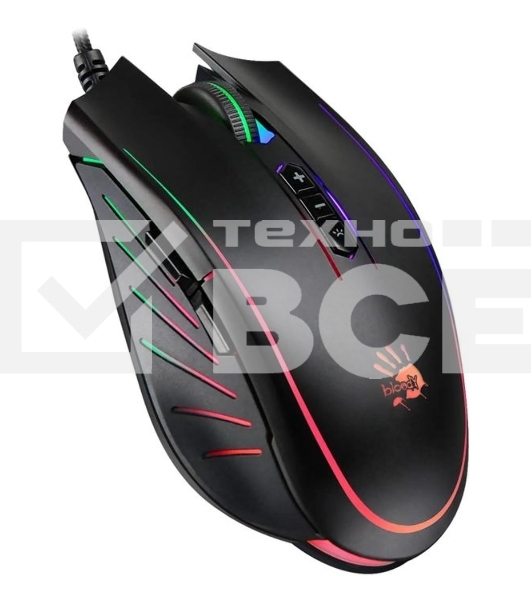 Мышь проводная A4Tech Bloody Q81 черный, 3200 dpi, USB, кнопки - 8