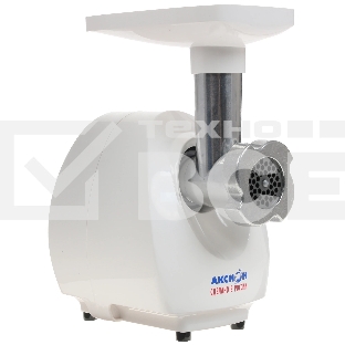 Мясорубка электрическая Аксион М25.02 белый, 1500 Вт, 1.7 кг/мин, защита от перегрузки, насадки - 7