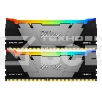 Оперативная память Kingston Fury Renegade, DDR4, 16GB (2x8GB), 3600MHz, CL16, с радиаторами, RGB, серый/черный, фото 1