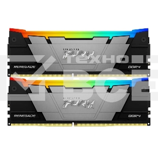 Оперативная память Kingston Fury Renegade, DDR4, 16GB (2x8GB), 3600MHz, CL16, с радиаторами, RGB, серый/черный