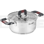 Кастрюля Rondell Stripes RDS-1636, 1.2л, 16см, с крышкой, стальной, фото 1