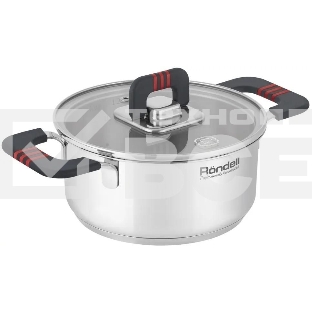 Кастрюля Rondell Stripes RDS-1636, 1.2л, 16см, с крышкой, стальной
