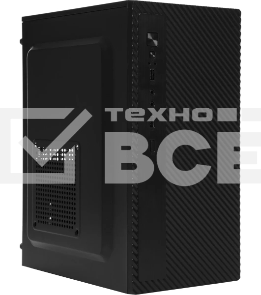 Компьютерный корпус Accord Entry ACC-2053B черный без БП mATX 1x80mm 1x120mm 2xUSB2.0 audio
