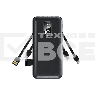 Портативное зарядное устройство Rexant Power Bank (аккумуляторная батарея) 10000 mAh, черное