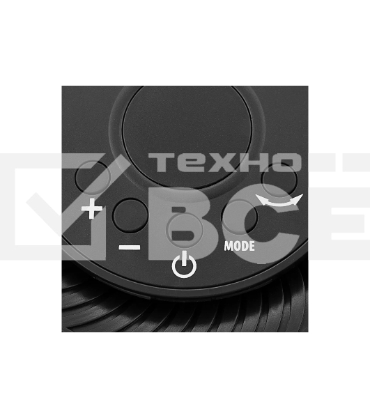 Тепловентилятор керамический Denzel DTFC-1200, черный, 600/1200 Вт, 12 м2, 3 режима, термостат