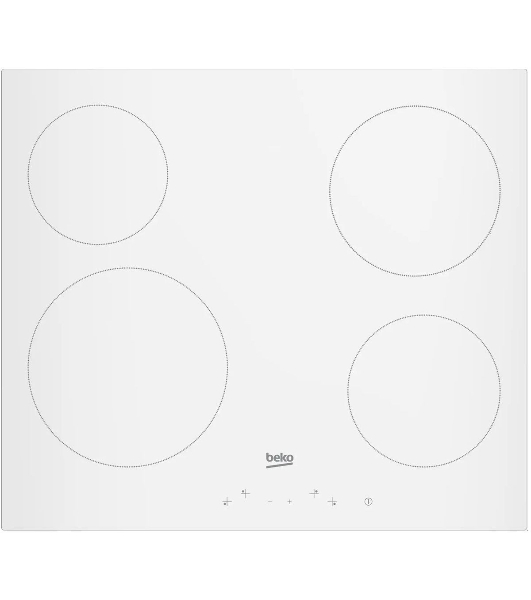 Электрическая варочная поверхность Beko HIC64400W, 4 конфорки, стеклокерамика, 6000 Вт