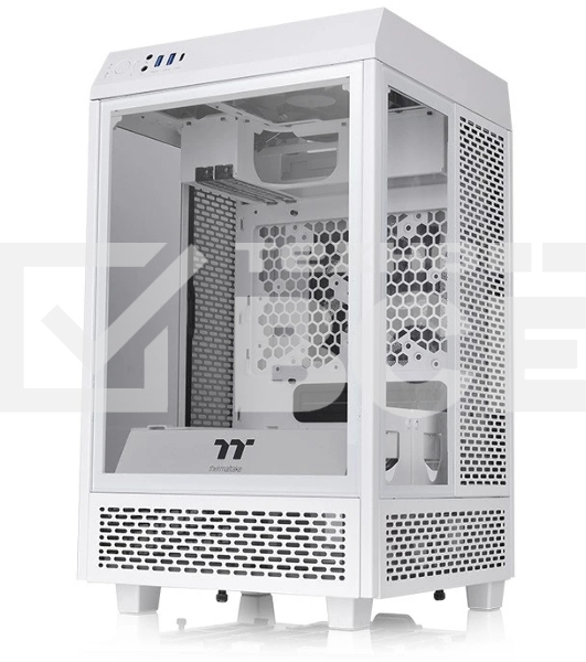 Компьютерный корпус Thermaltake The Tower 100 Snow CA-1R3-00S6WN-00/White/Win/SPCC/Tempered Glass*3