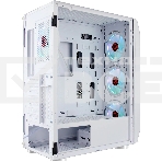 Компьютерный корпус Ginzzu GL 390 боковая дверца закаленное стекло на петлях на магнитах, controller CRC10, 4* 12R6W FAN 12CM RGb белый, фото8