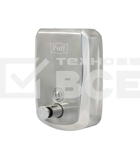 Дозатор для жидкого мыла из нерж. стали puff-8708, хром, 800 мл, с ключом, 19х12х12 см