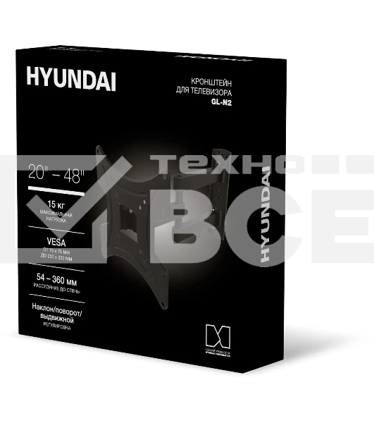 Кронштейн для телевизора Hyundai GL-N2 черный 20
