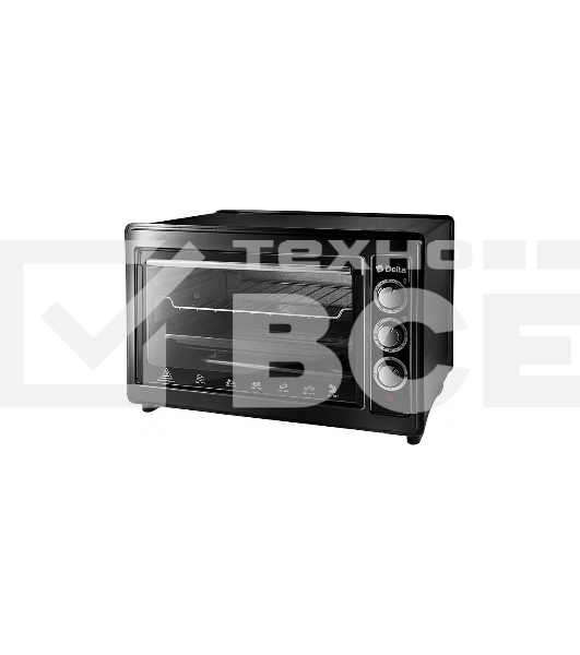 Мини-печь Delta D-0123 черная с тэном повыш мощности,1300 Вт, 37 л