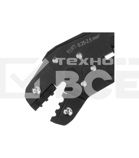 Клещи для обжима неизолированных наконечников Denzel НК и НВ, разъемов РП, 0,25 - 2,5 мм2