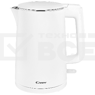 Чайник электрический Candy CK-102 1.5л. 2200Вт белый корпус: нерж.сталь/пластик