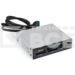 Кард-ридер ExeGate CR-415/черный/CF/SD/MMC/MS/MS Duo/MS Pro/T-Flash/USB 2.0/металл