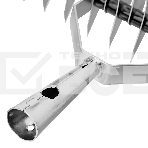 Грабли Palisad BASE двусторонние аэраторные, стальные, зубъя 11/21шт, 340 мм, без черенка, фото2