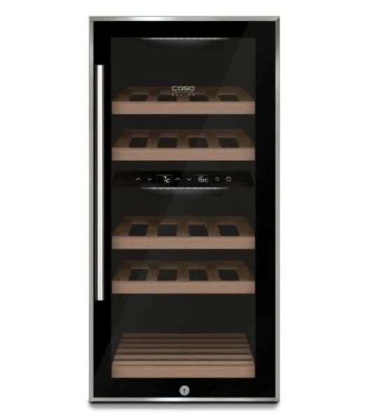 Винный шкаф CASO WineComfort 24 черный, 2 отсека, 24 бут., класс G