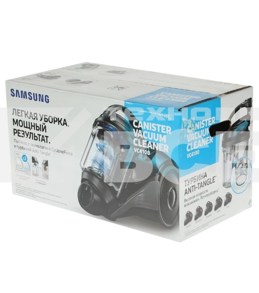 Пылесос Samsung VC15K4116VR/EV красный/черный, 390/1500 Вт, уборка сухая, пылесборник контейнер 1.3 л