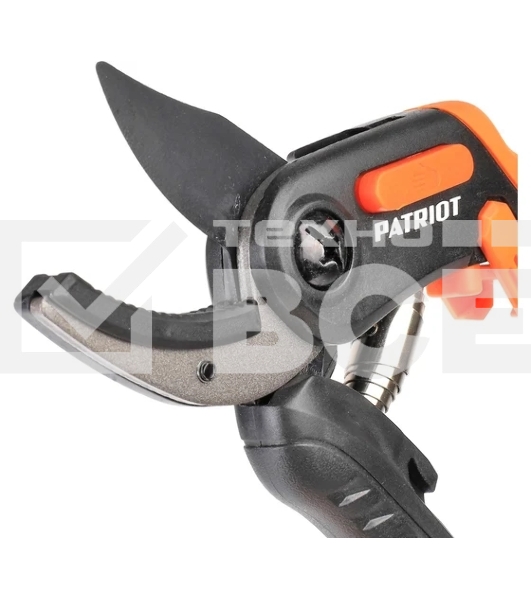 Секатор PATRIOT PAP-200,контактный,наковаленка (сталь 65Mn),лезвие (япон.сталь SK5),рукоятки PP+TPR,фиксатор лезвий,пружин.привод,200 мм