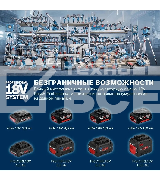 Эксцентриковая шлифмашина Bosch GEX 18V-125 D125мм аккум. (0601372201)
