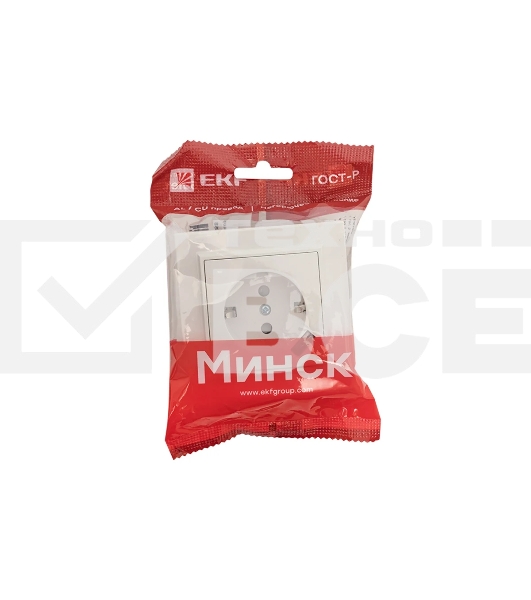 Розетка EKF Минск ERR16-028-100-USB 1-местная СП с/з с защитными шторками 16А белая с USB 1А