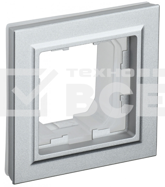 Рамка 1-местная IEK BRITE РУ-1-БрА-4 (BR-M12-44-K47) IP44 4 алюминий